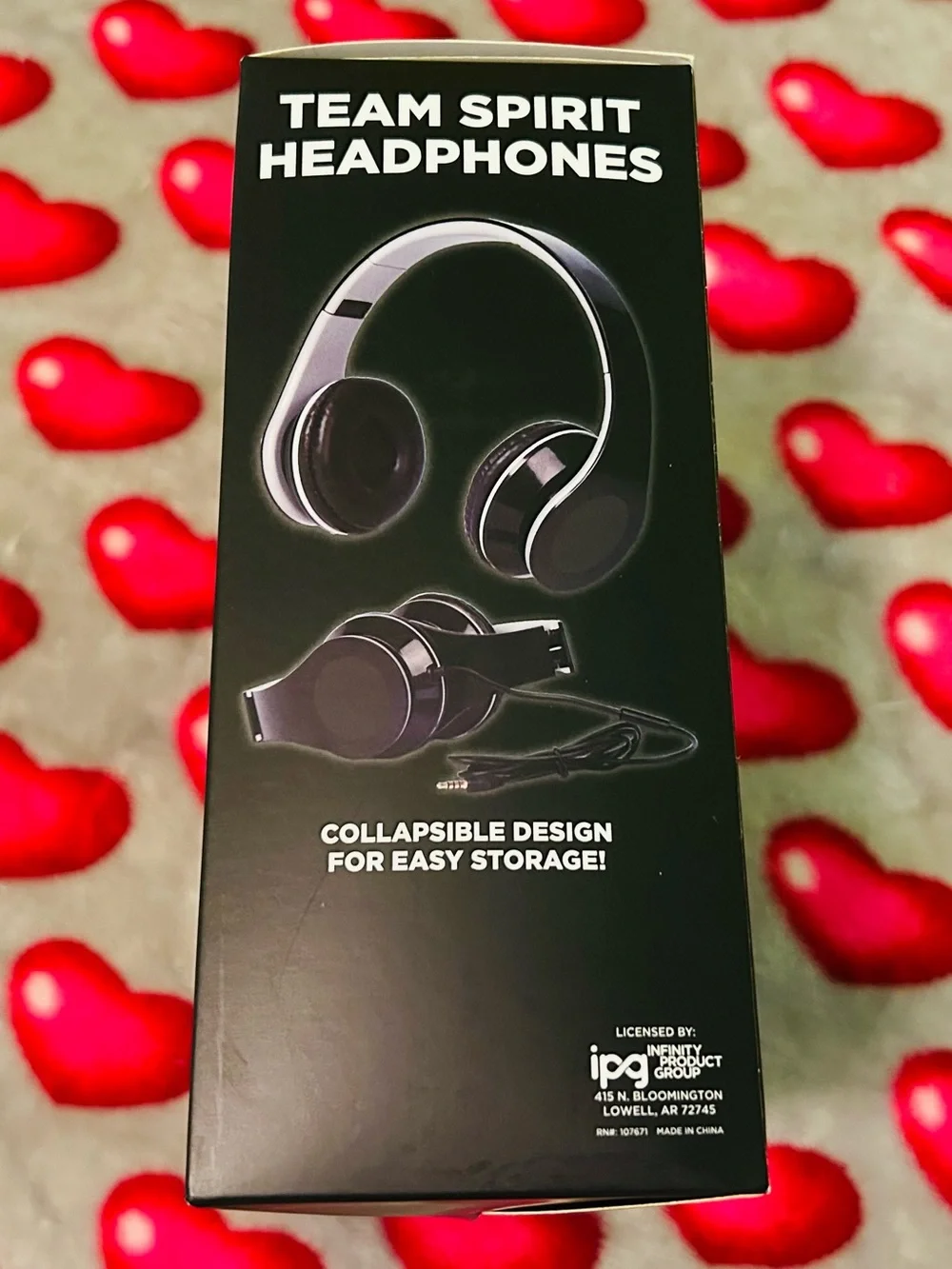 Team Spirit Headphones - Black Over-Ear Headset